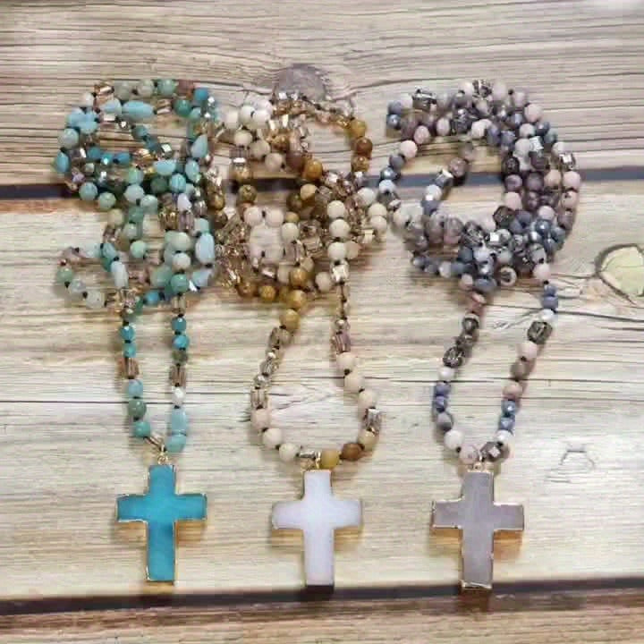 Bohemian Cross Necklace