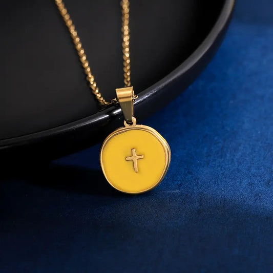 Enamel Cross Necklace