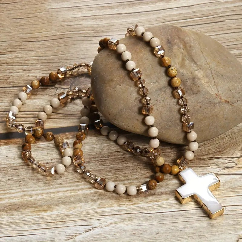 Bohemian Cross Necklace