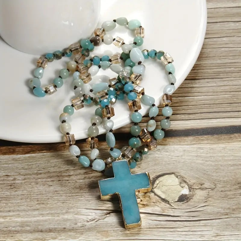 Bohemian Cross Necklace