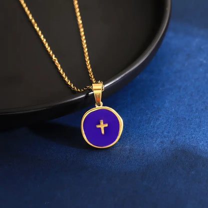 Enamel Cross Necklace